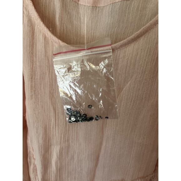 NWT Anthropologie Casmilla Beaded Cami By Vanessa Virginia in Soft Pink sz. 0P - Picture 8 of 8